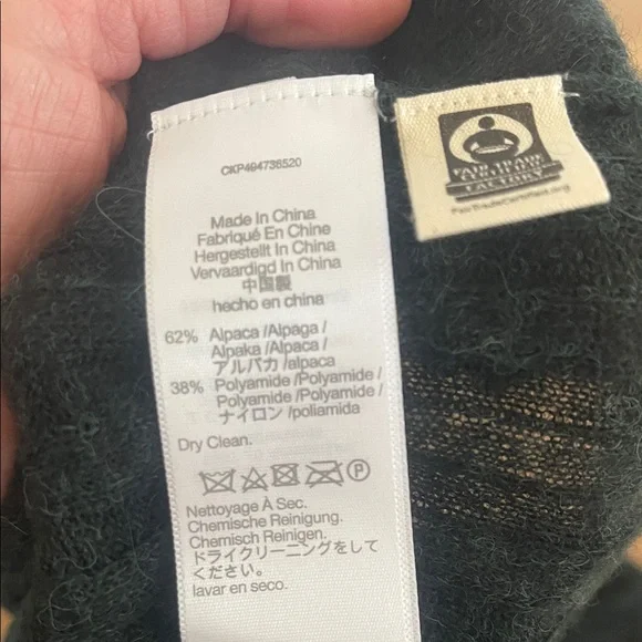 Madewell Dark Green Ribbed Mock Turtleneck Sweater M - Picture 3 of 3